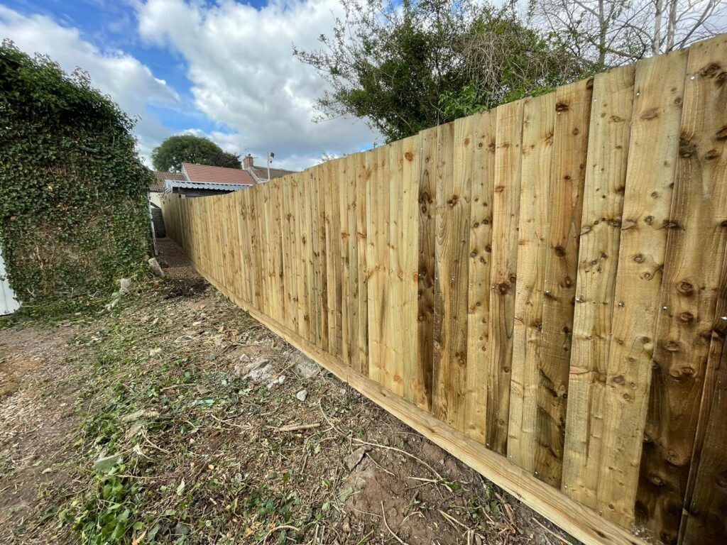 Close board fence